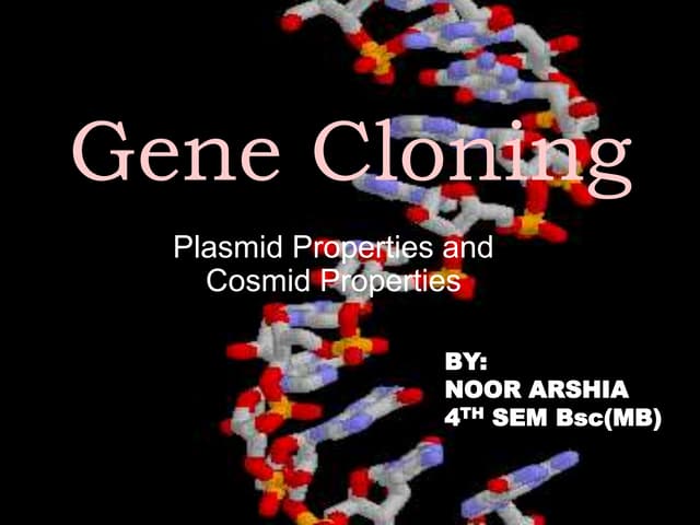 Gene cloning