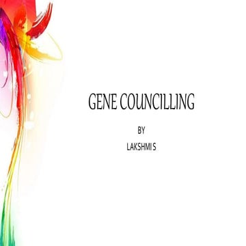 Gene counselling