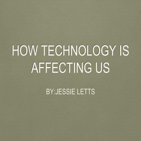 How Technology affects People 