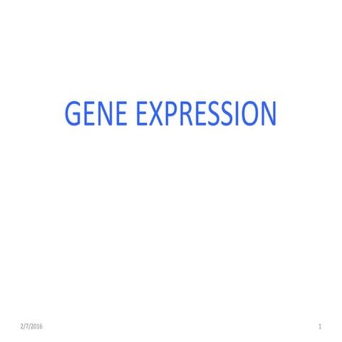 Gene expression