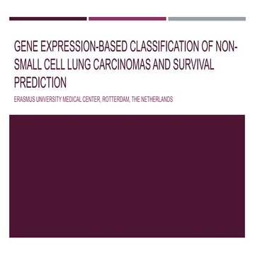 Gene expression based classification of non-small cell lung carcinomas