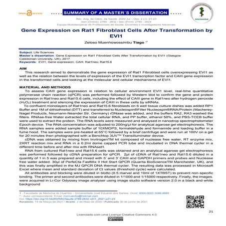 Gene expression on rat1 fibroblast cells after transformation by evi1