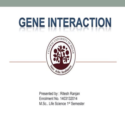 Gene interaction ppt 
