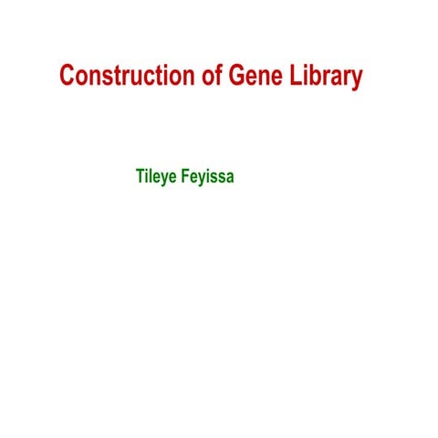 Gene Library Ppt Is A Good Start To Learn Ppt