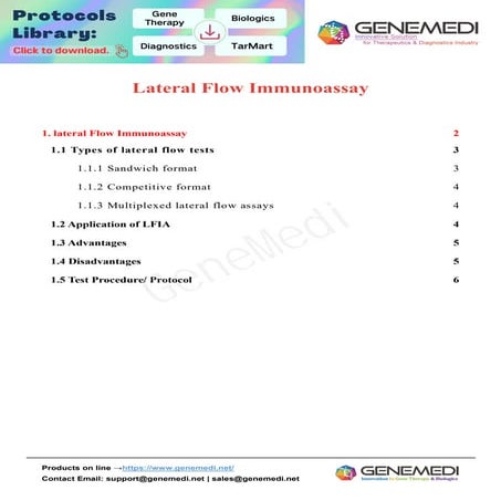 GeneMedi-Lateral Flow Immunoassay | PDF