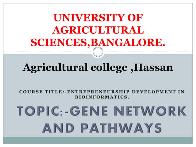 Gene network and pathways