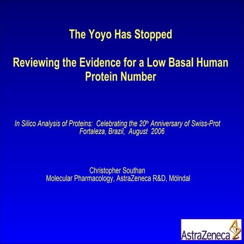 The Yoyo Has Stopped:  Reviewing the Evidence for a Low Basal Human Protein...
