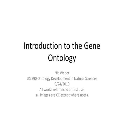 Light Intro to the Gene Ontology