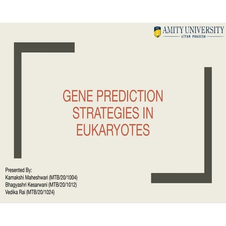 Gene prediction strategies 
