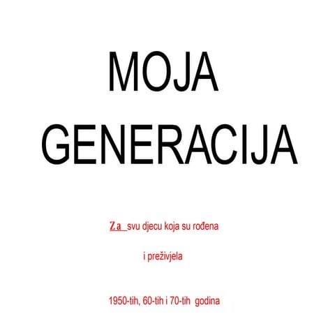 Generacije 50ih, 60ih i 70ih