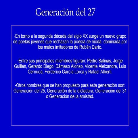 GeneracióN Del 27