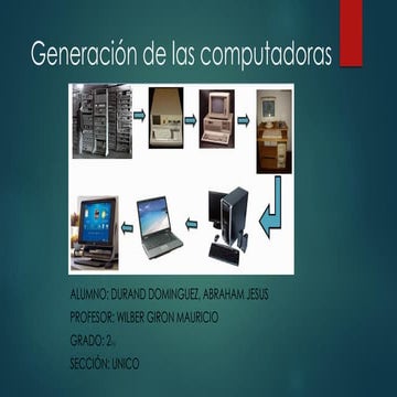 Las 5 generaciones de las computadoras 2021 | PDF