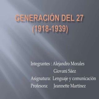 Generacion del 27