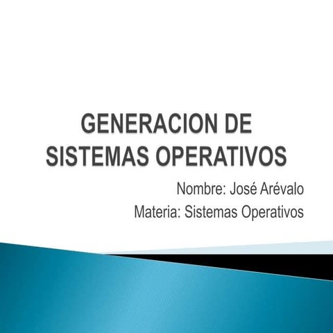 Generacion de sistemas operativos