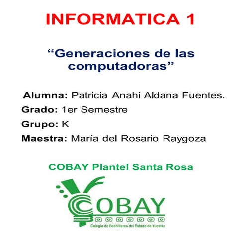 Generaciones de la computadora 