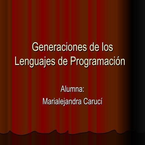 Generaciones de los lenguajes de programación