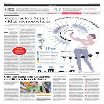 Generacion millennials y uso del smarpthone en Lima