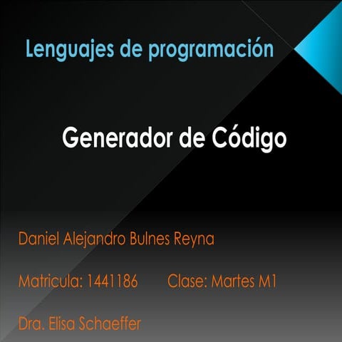 Generador de codigo lenguajes de programacion