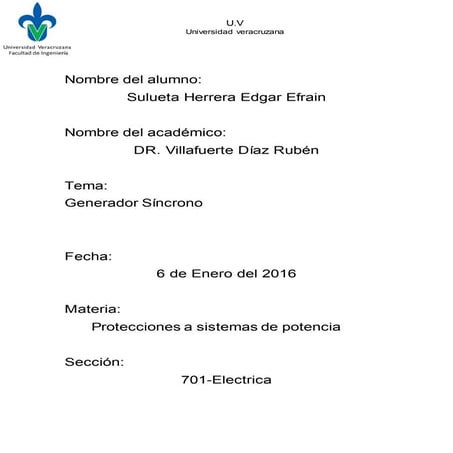 Generadores sincronos