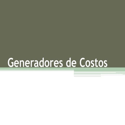 Generadores de costos