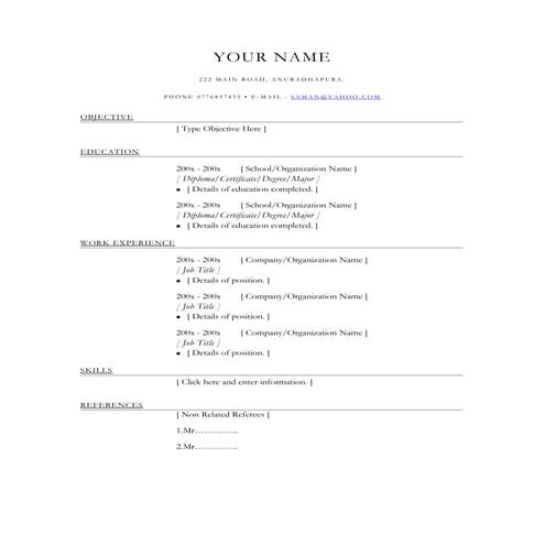 General cv-format-1 | DOC