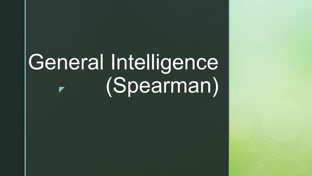 General Intelligences By Charles Spearman PPT general-intelligences-by-charles-spearman-ppt