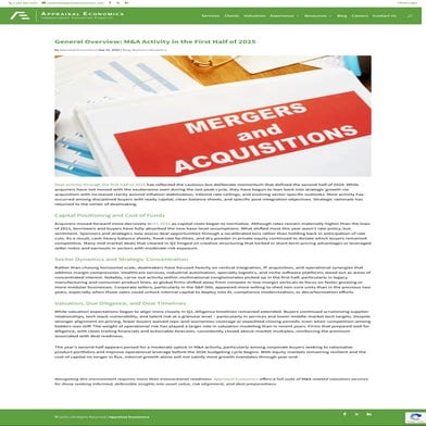General Overview: M&A Activity in the First Half of 2025 | PDF