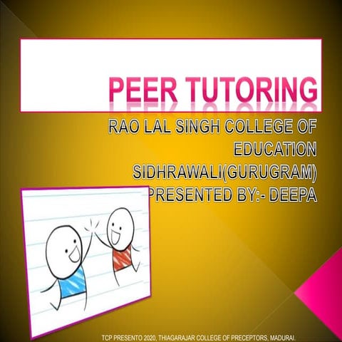  PEER TUTORING