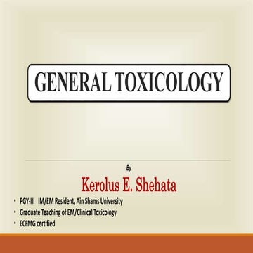 General Toxicology, All In A Nutshell