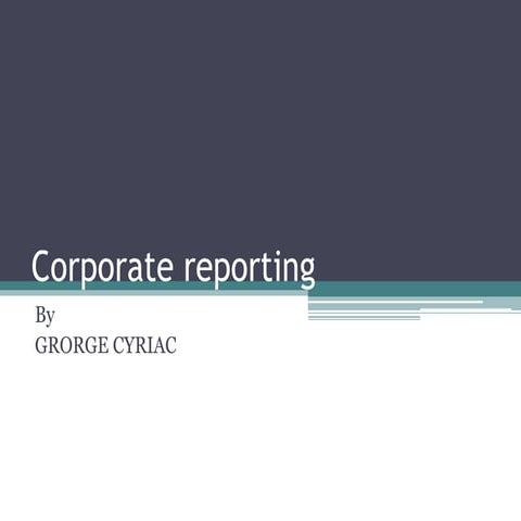 Corporate reporting