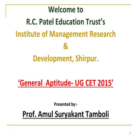 General aptitude amul