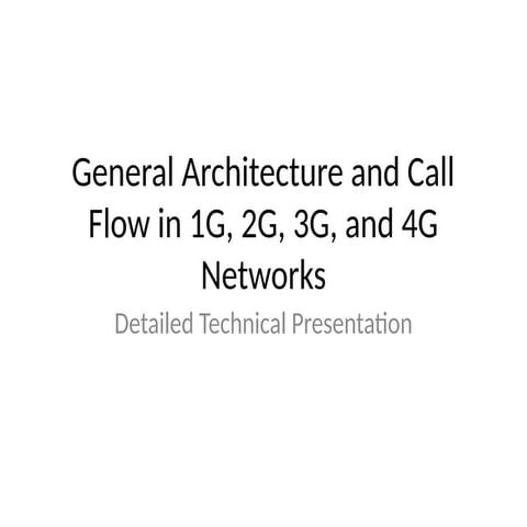 Simplified Call Flow Signaling: 2G/3G Voice Call | PDF