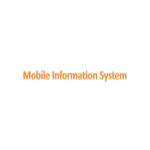 Mobile Information System