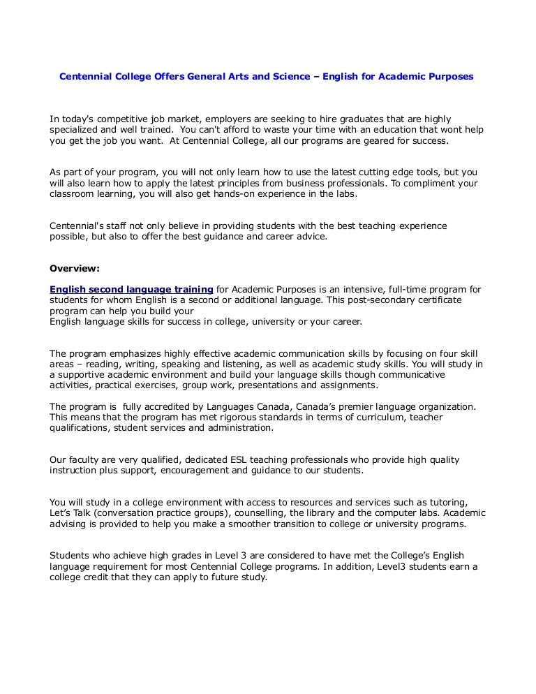 General Arts And Science