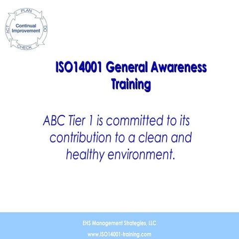 ISO 14001 General Awareness