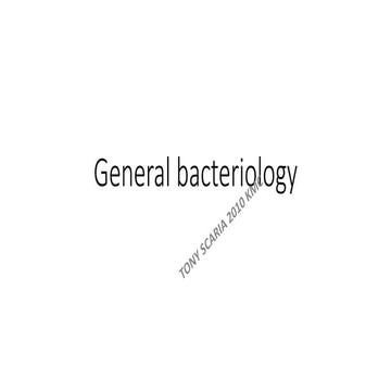 General bacteriology revision notes microbiology 