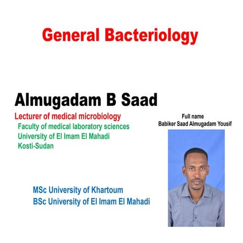 General bacteriology 
