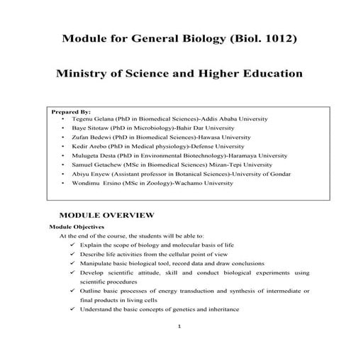 GENERAL BIOLOGY module.pdf in all ethiopian university