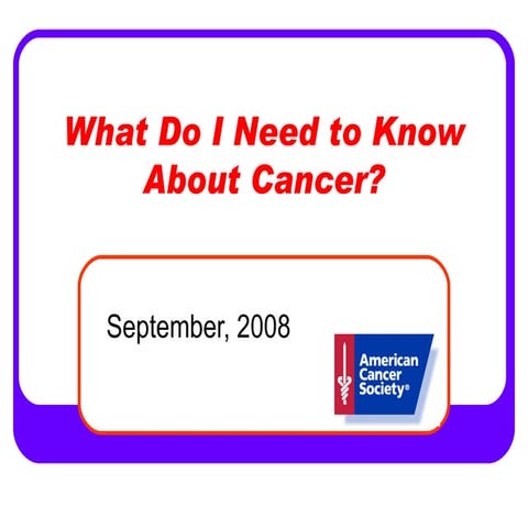 General Cancer Information