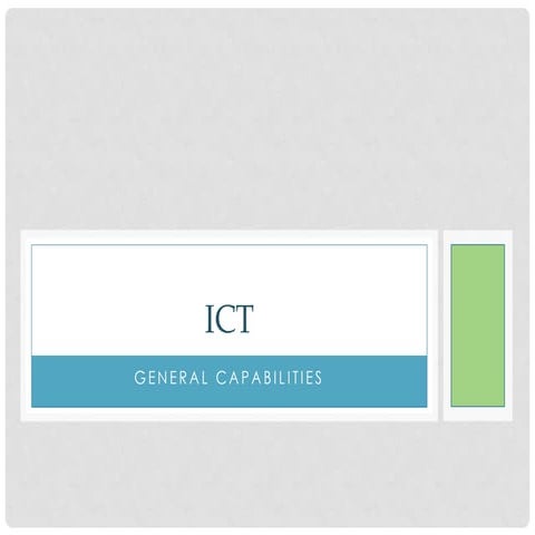 General Capabilities ICT