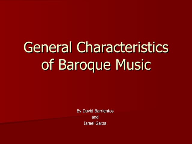 Baroque Music