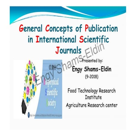 General concepts of publication in international scientific journals