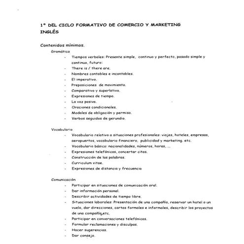 General contents of the module