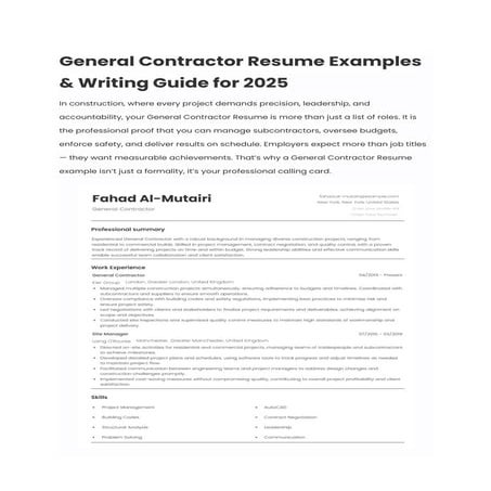 Mason Resume Examples & Writing Guide for 2025 | PDF