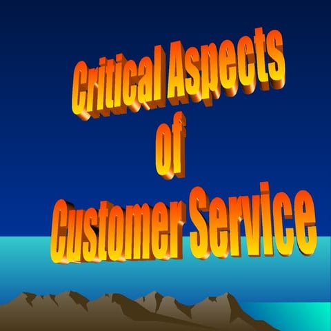 General customer service workshop slides
