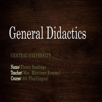 General didactics