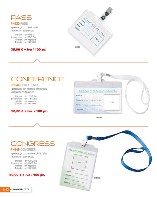 Porta Badge Verticale In Pelle Con Cerniera, 4 Scomparti Per Carte E Incisione Gratuita Del Monogramma Personalizzato - Italia - Foto 6