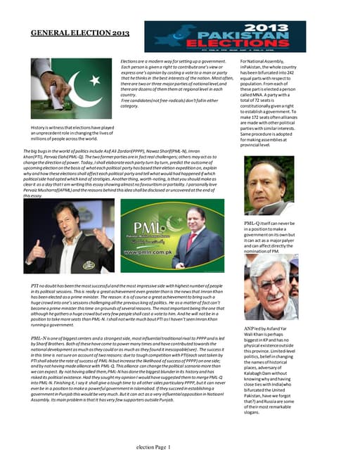 GENERAL ELECTION 2013 PDF