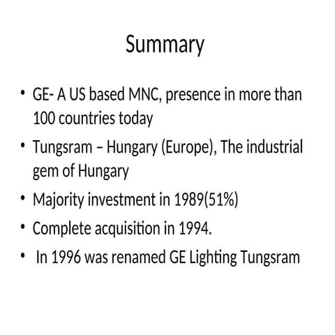 General Electric General Electric Genera