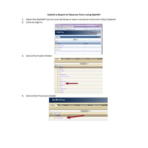 (General Employee) Report of Absence - OptiWorkFlow